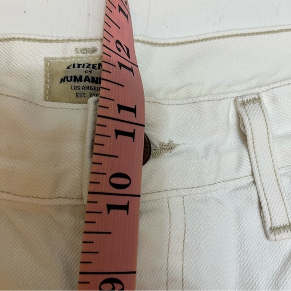 Citizens of Humanity Charlotte Crop High Rise Straight Leg White Jean - Size 29 - Picture 5 of 9
